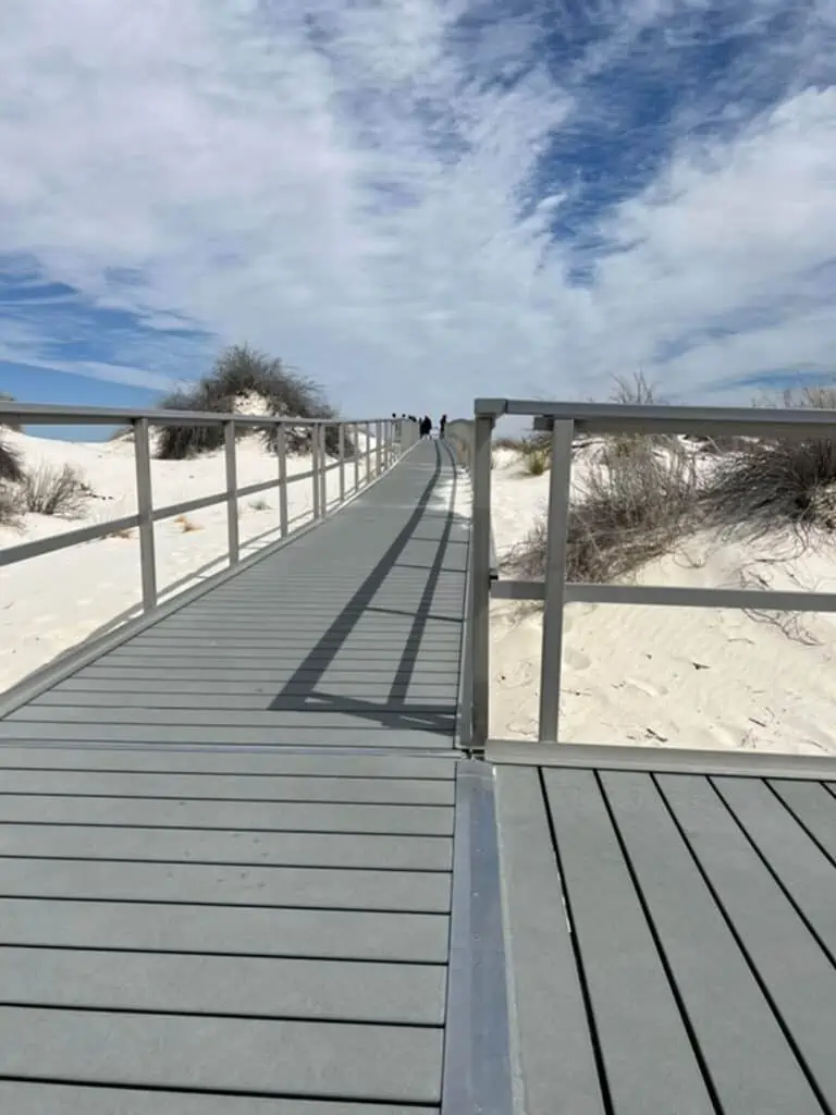 white sands boardwalk