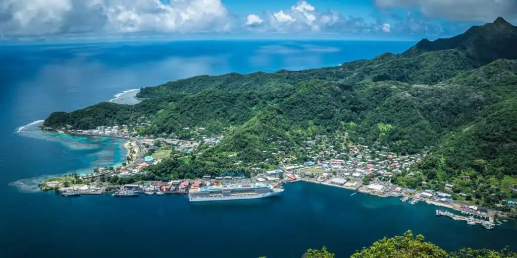 Pago Pago Hill in American Samoa