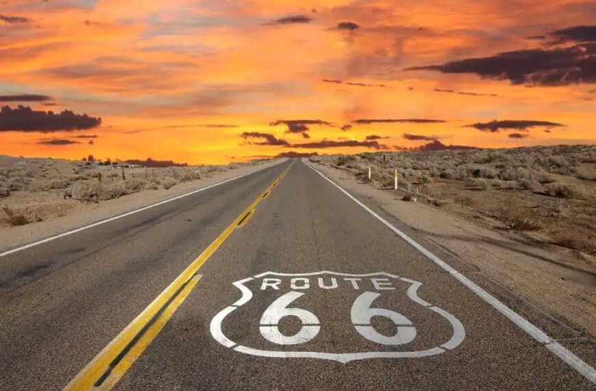 Route 66 Sign Road Mojave Desert