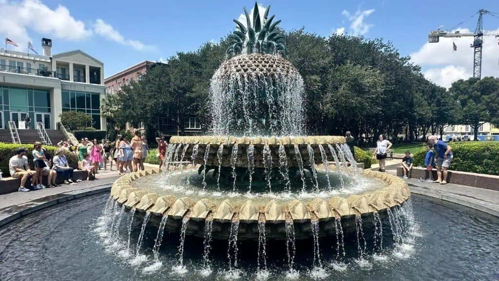 Pineapple Fountain in Charleston, SC