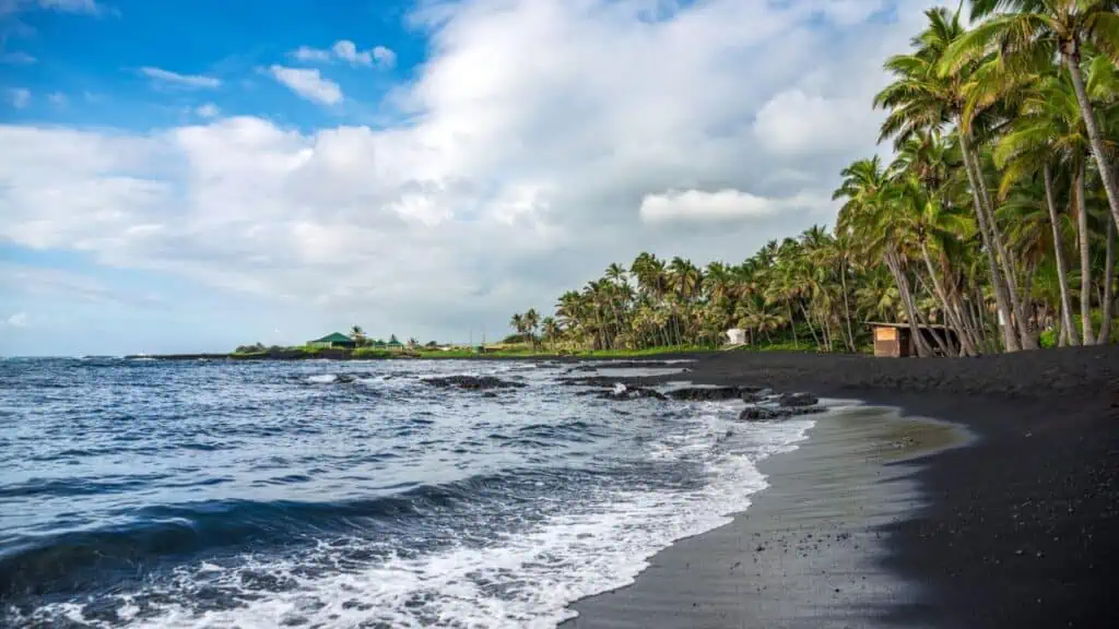 Punalu'u Black Sand Beach, Big Island Hawaii