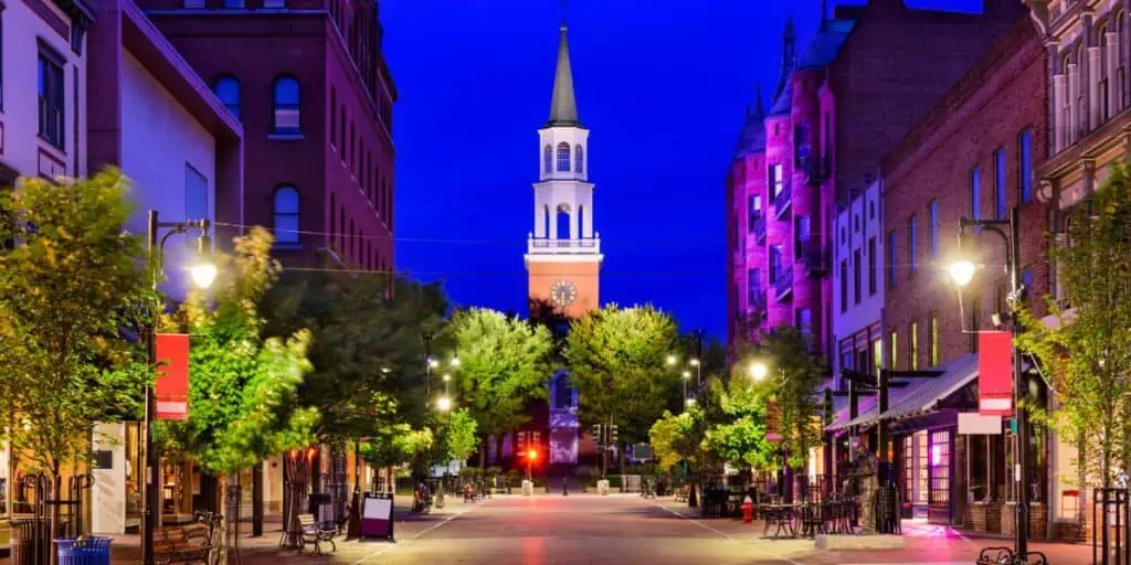 Church Street in Burlington, Vermont