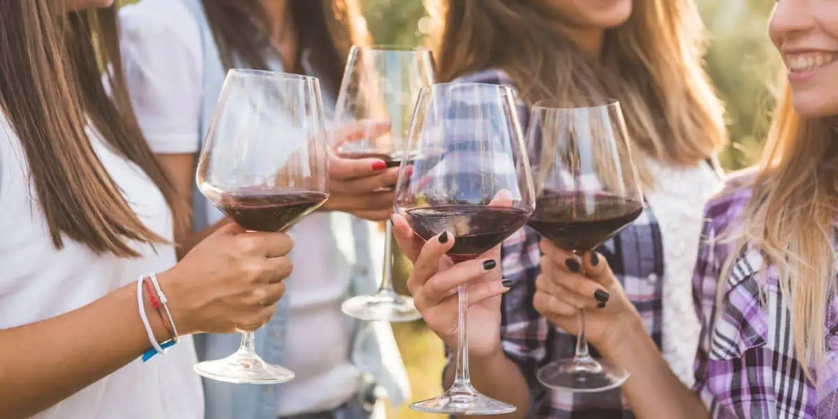 women at a winery