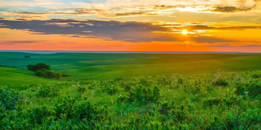 Kansas- Sunset in the Flint Hills