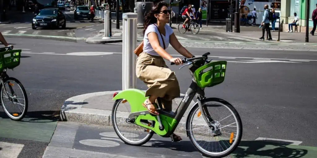 electronic bike in the city