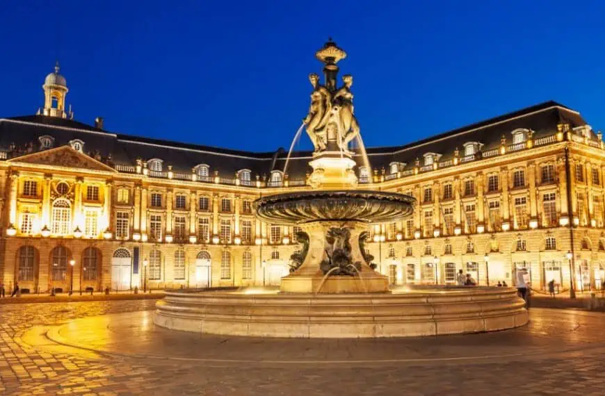 Fountain of the Three Graces at the Place de la Bourse - Bordeaux, France