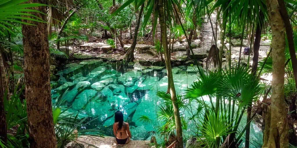 Cenote in Riviera Maya Mexico