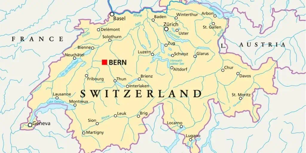 Map of Switzerland