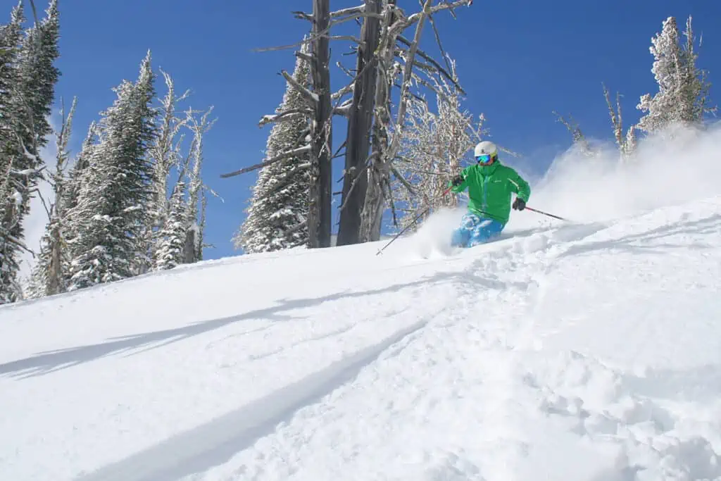 Skiing Brundage Mountain Resort's Centennial terrain in Idaho