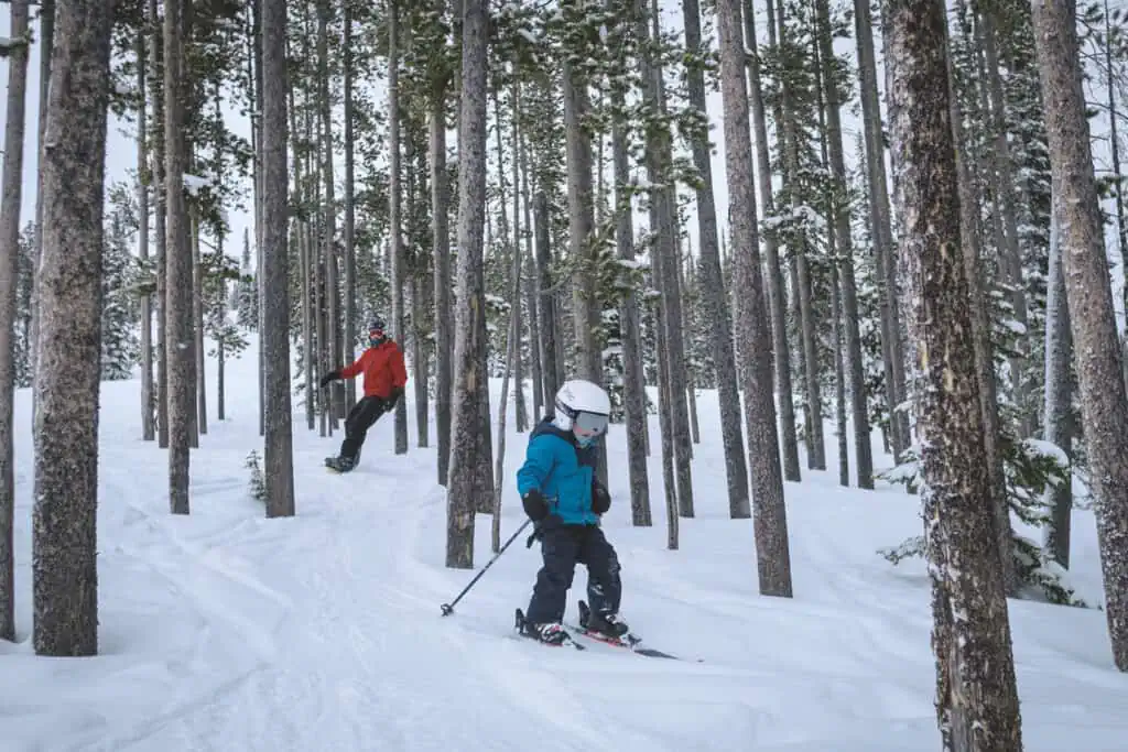 Exploring Lost Trail Ski Area's glades in Idaho