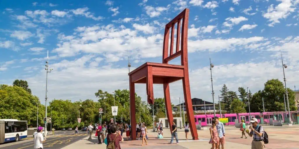 The Broken Chair in Geneva, Switzerland