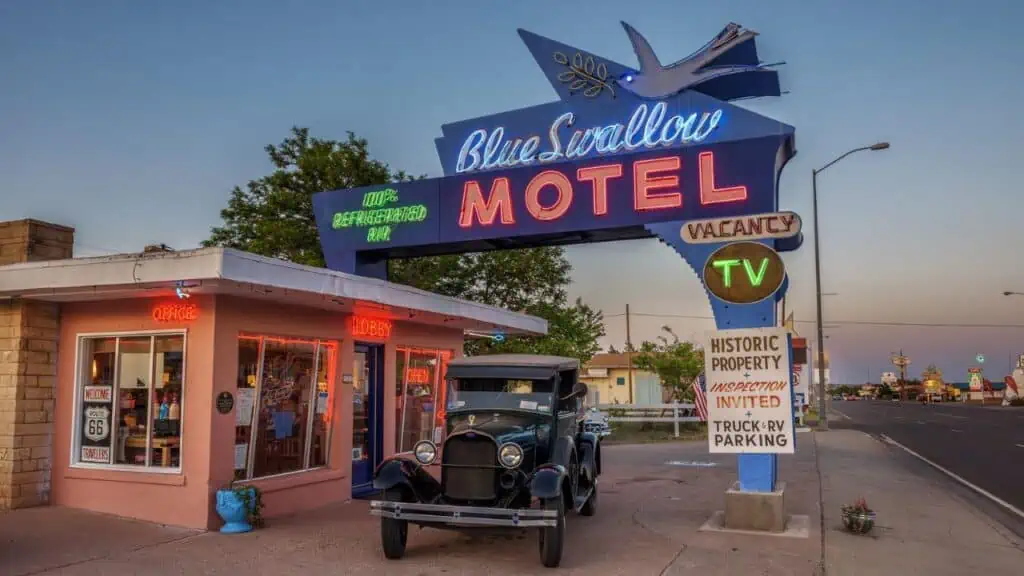 Historic Blue Swallow Motel in Tucumcari, New Mexico