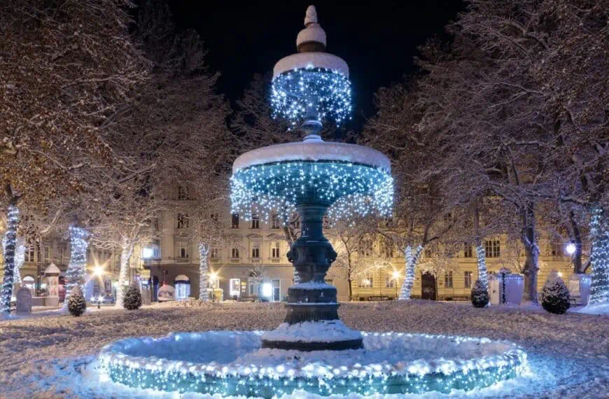 Zrinjevac Fountain Zagreb. Croatia