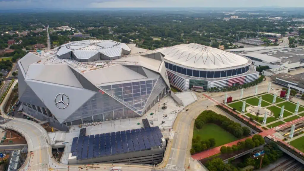 Mercedes-Benz Stadium in Atlanta, GA