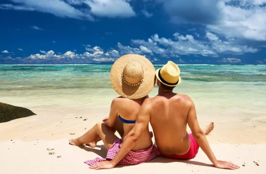 romantic getaway - couple at the beach