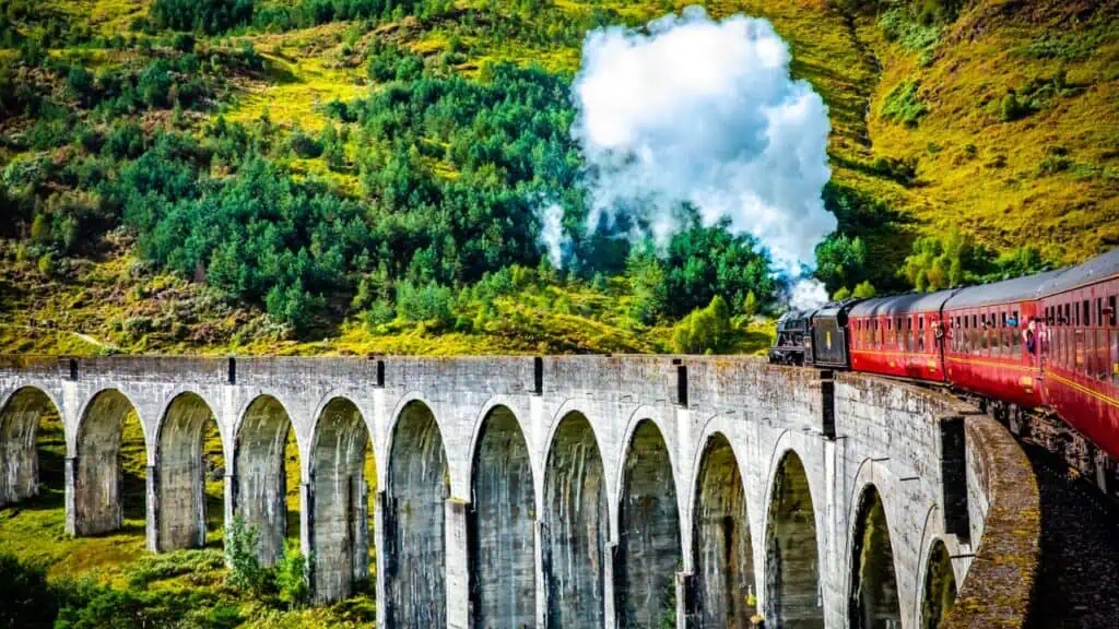 Glenfinnan Viaduct in Scotland