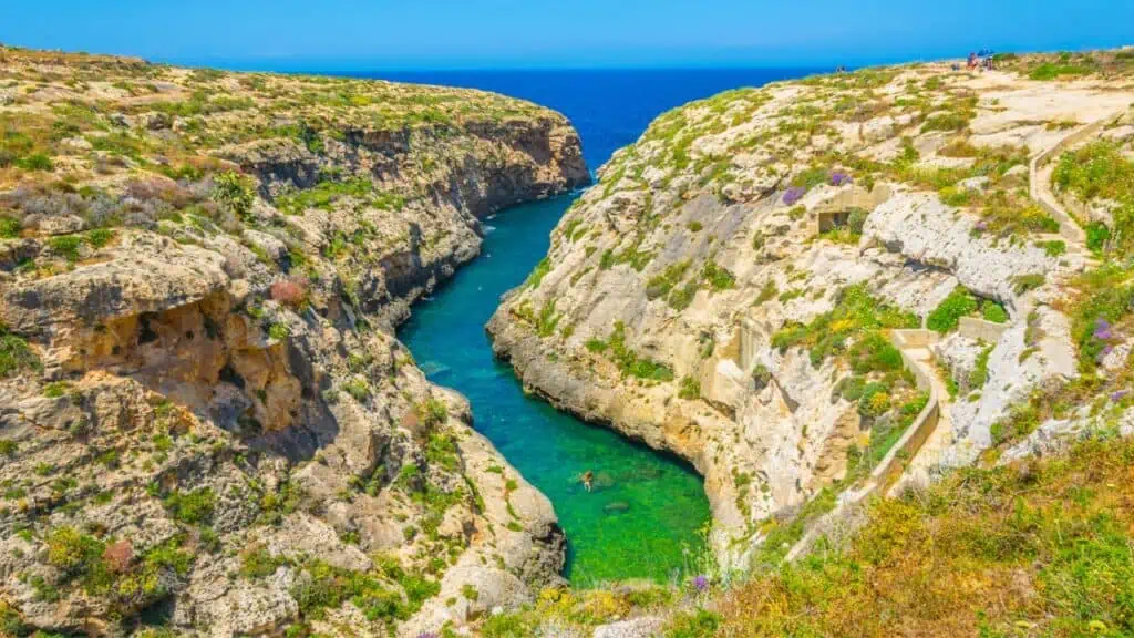 Il-Għasri Valley Beach in Gozo