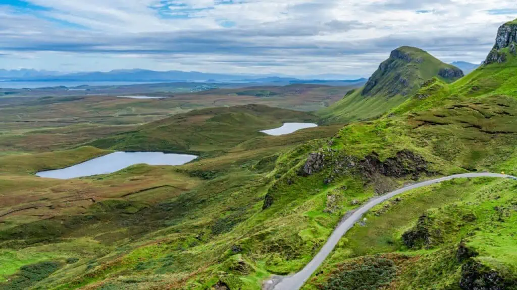 Quiraing Pass in Isle of Skye, Scotland