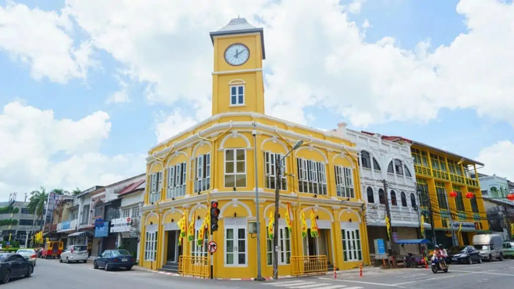 Clock Tower in Old Town Phuket, Thailand