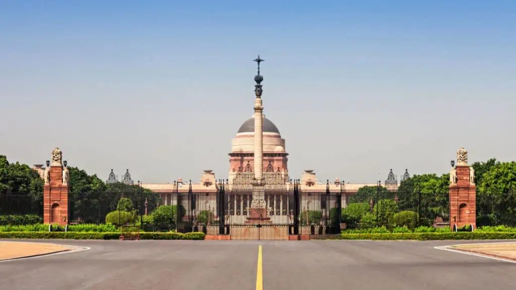 Rashtrapati Bhavan in Dehli, India