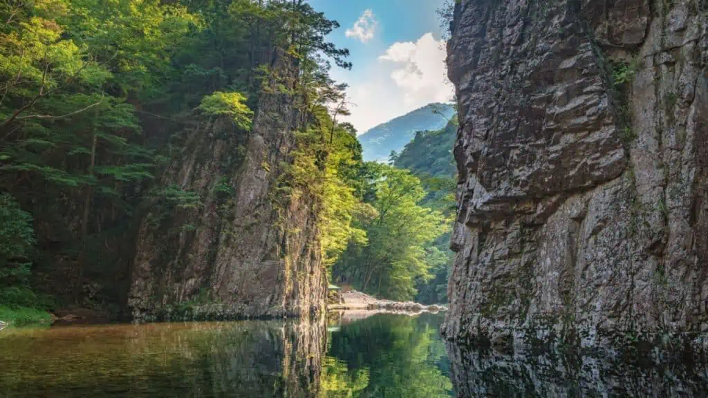 Sandan-kyo Gorge in Hiroshima, Japan