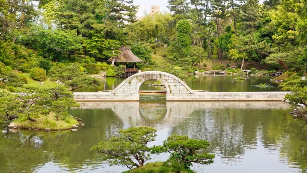 Shukkeien Garden in Hiroshima, Japan