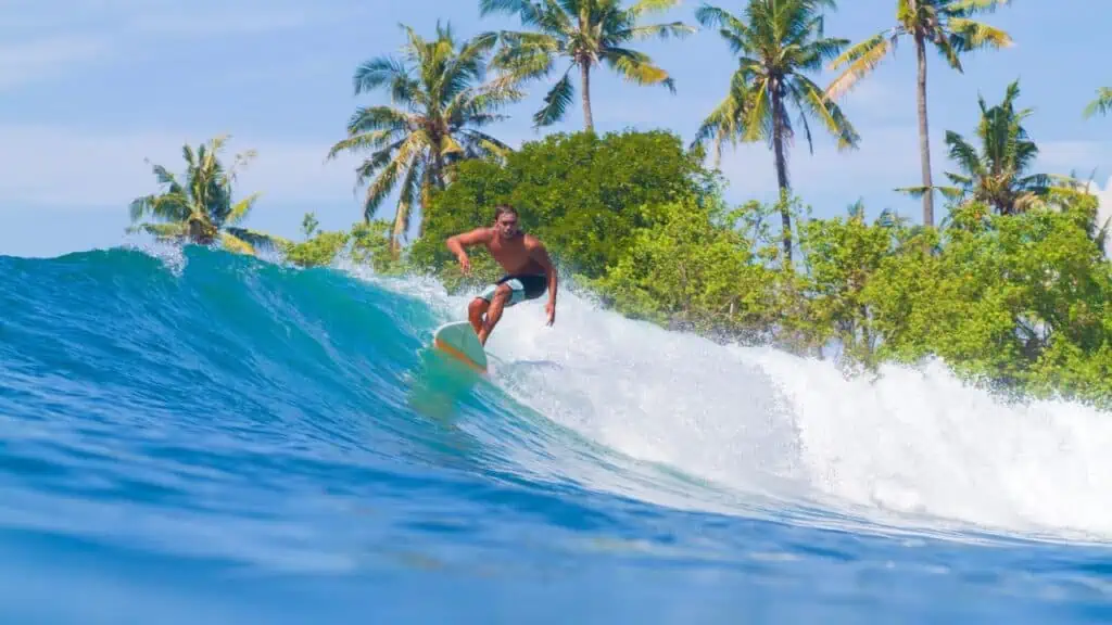 Surfing in Bali