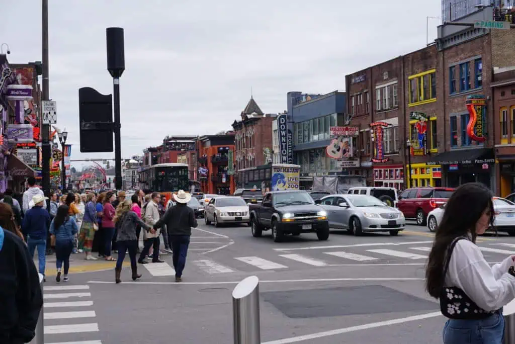 Broadway Street in Nashville, TN