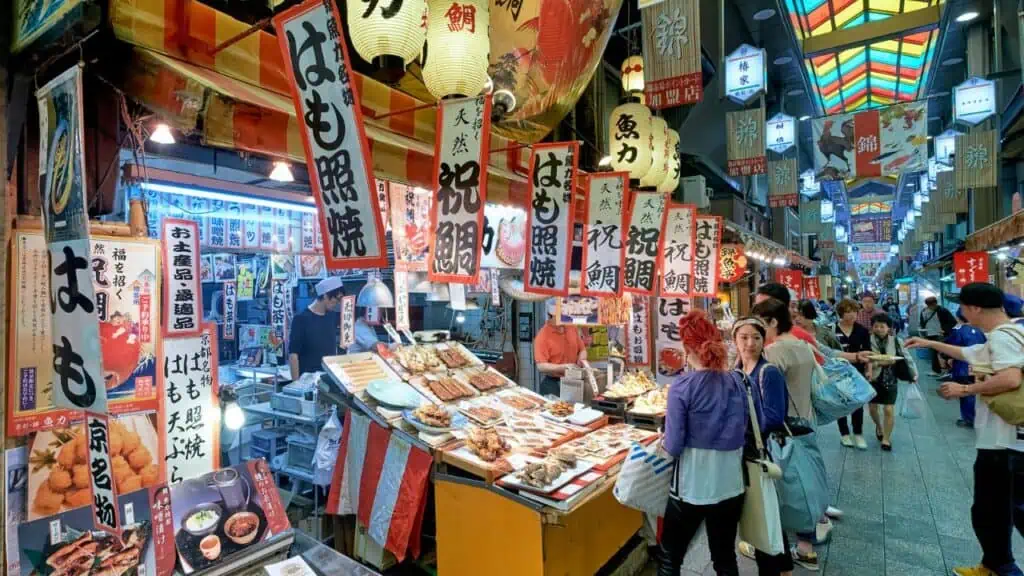 Nishiki Market in Kyoto, Japan