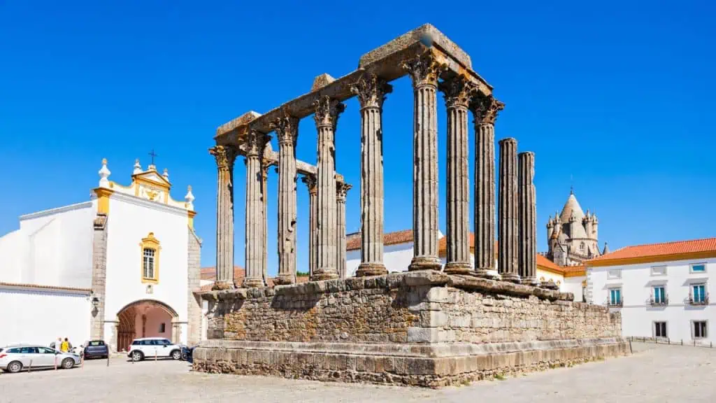 Roman Temple in Evora, Portugal