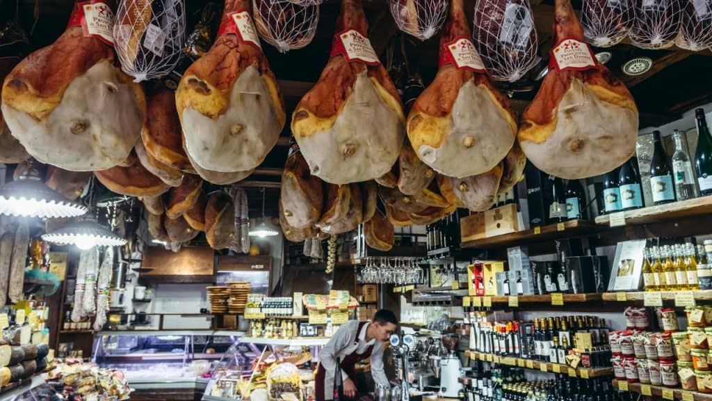 Mercato di Mezzo in Bologna, Itlay