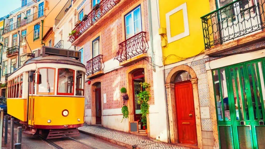 Tram 28 in Lisbon, Portugal