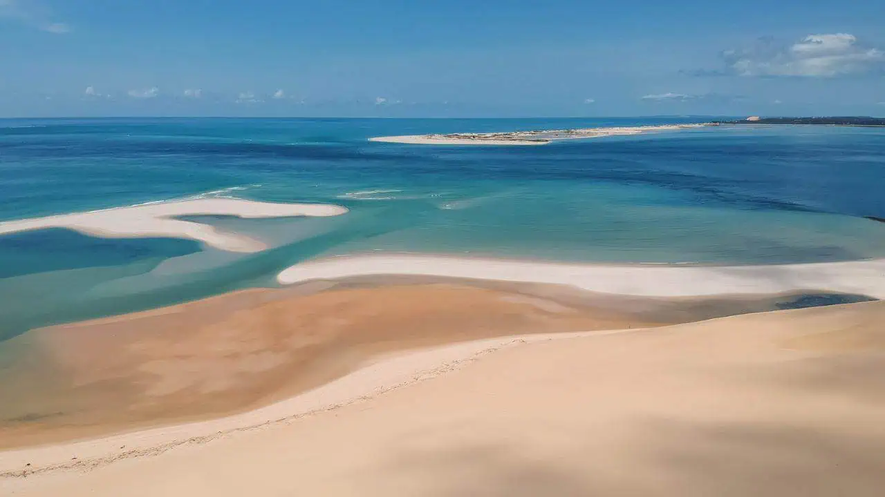 Breathtaking sandbanks on an island with turquoise water