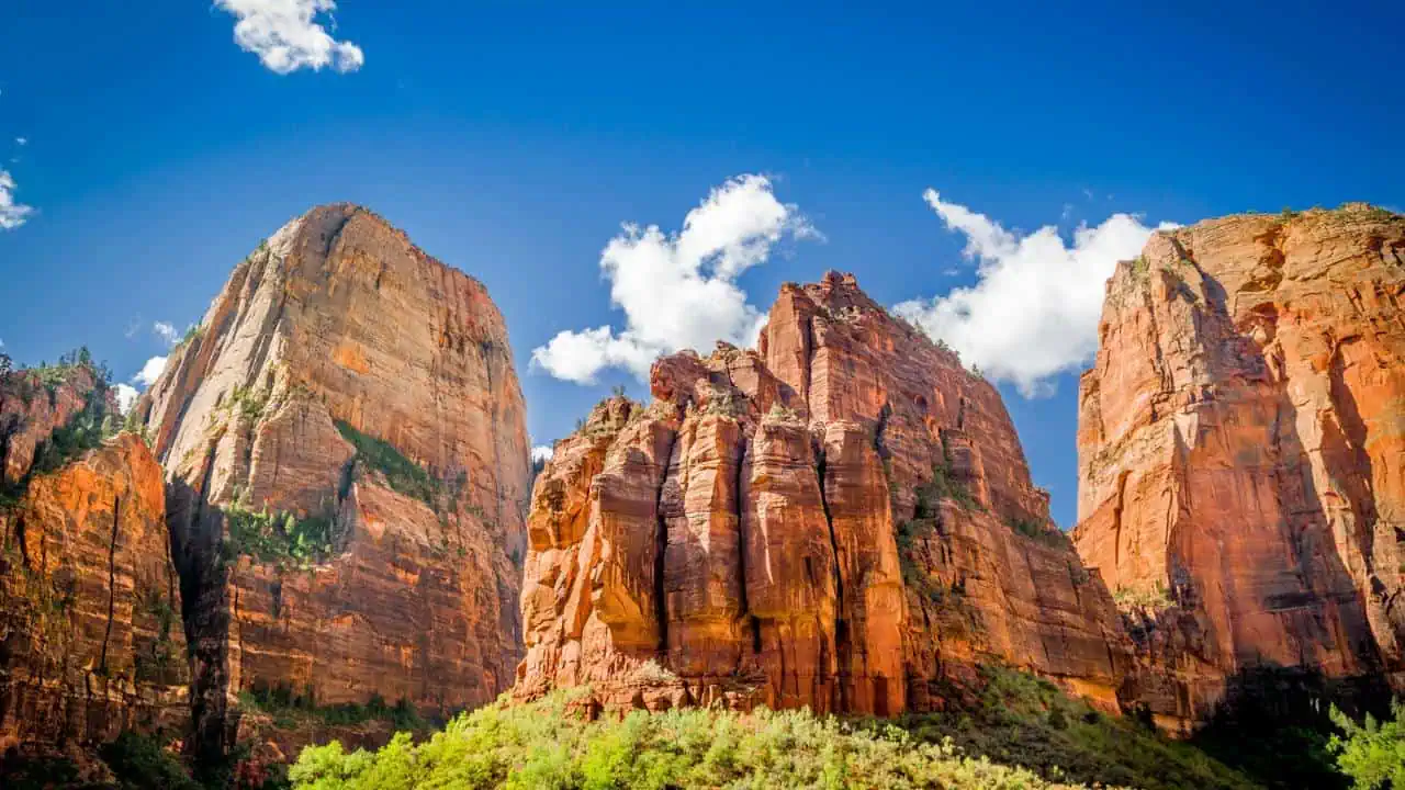 Stunning Zion national park landscape