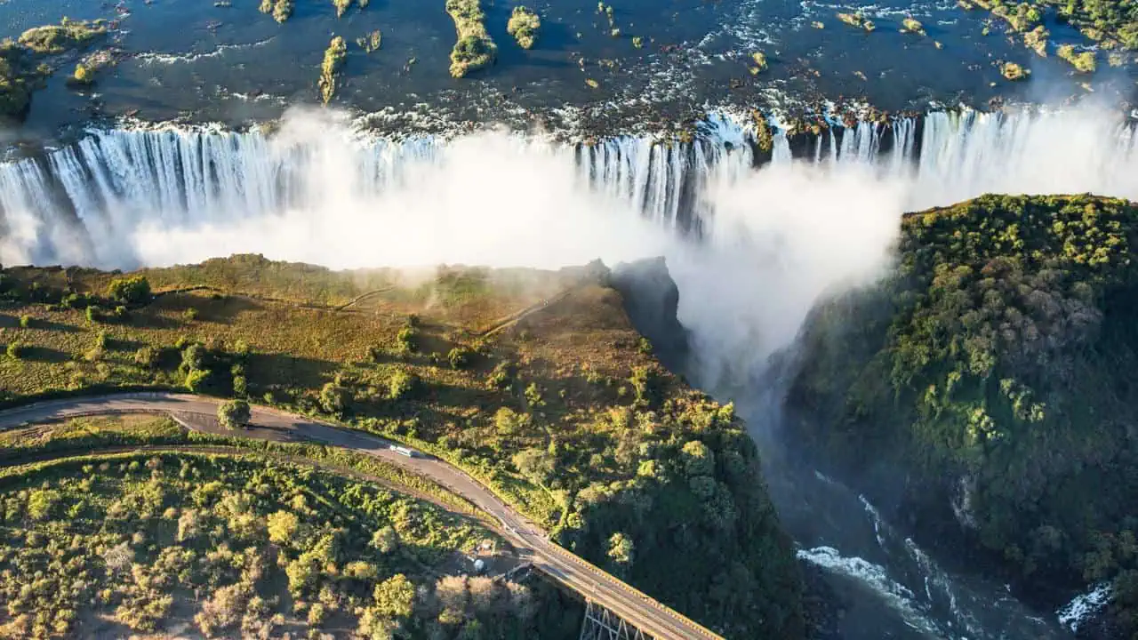 Victoria Falls and surrounding area in National park 