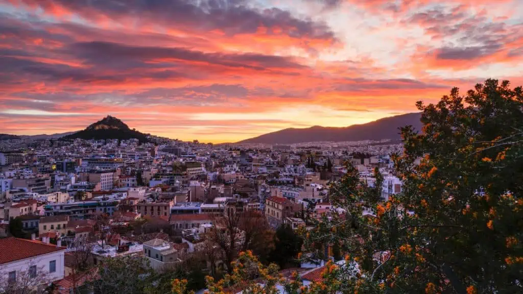 Lycabettus Hill in Athens, Greece