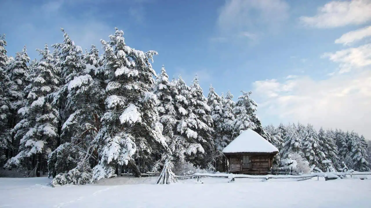 Riga Latvia Winter Etnographic park