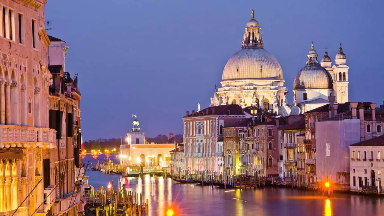 Venice Italy Grand Canal and Basilica Santa Maria della Salute