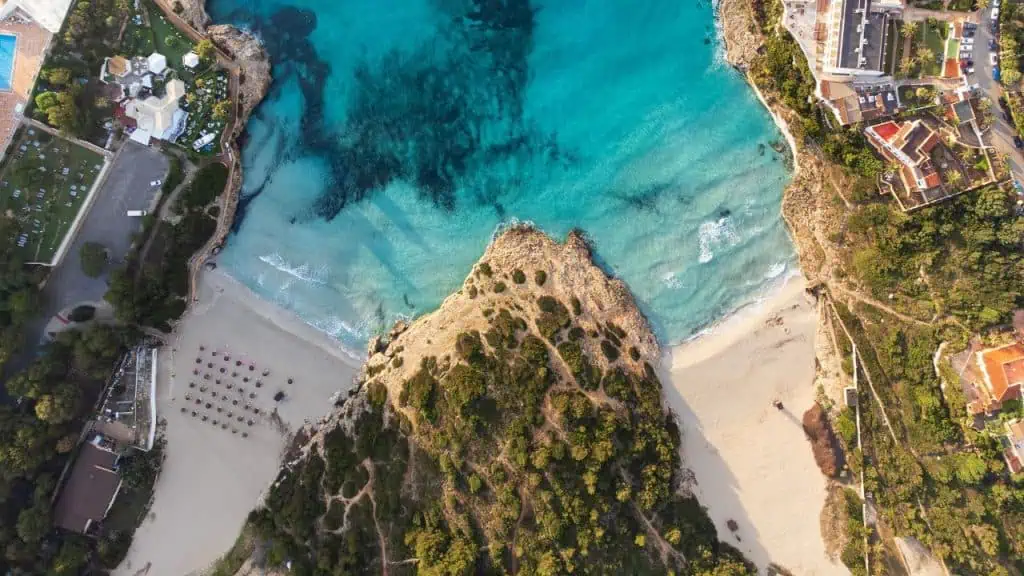 Cala Domingos Beach in Calas de Mallorca, Spain