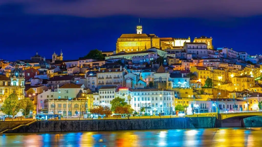 Coimbra, Portugal at night