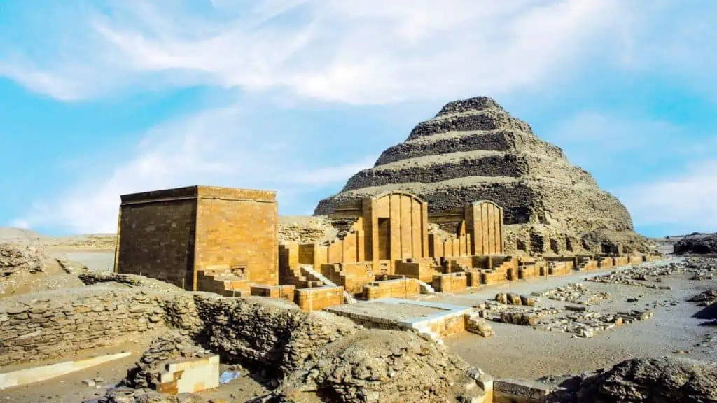 Step Pyramid of Djoser in Cairo Egypt at  Saqqara Necropolis