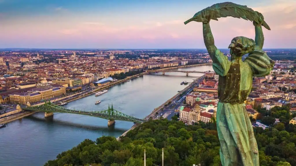 Budapest Liberty Statue Overlooking the City