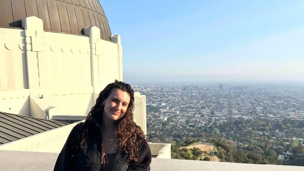 Tess Kazenoff at Griffith Observatory in Los Angeles, CA