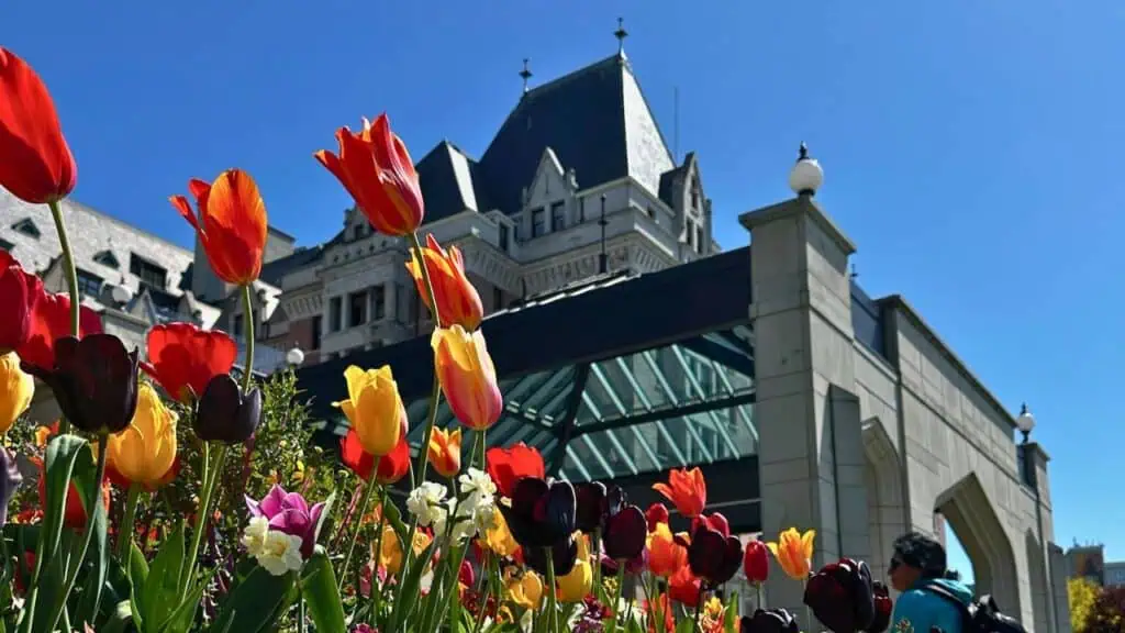 The Fairmont Empress in Victoria BC in the Spring