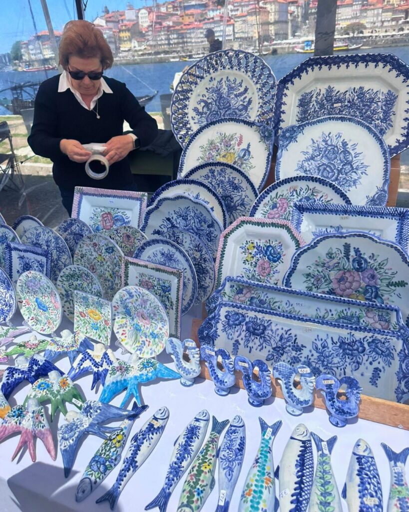 Vila Nova de Gaia'daki sokak satıcısı